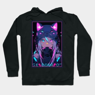 Anime Cat Girl | Quality Anime Design | Chibi Cat Girl Miaw | Manga Anime Art Hoodie